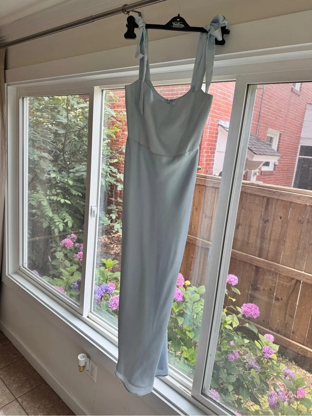 Park & Fifth Albright dress - powder blue satin - Picture 3 of 7